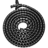 SUMERGROUP Plastik Boru Hortum Kablo Koruma Sistemleri OMURGALI TOPLAMA SPİRALİ + APARAT (30MM 15METRE, SİYAH)