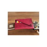 sumerianwallet Cüzdan Minimalist Crazy Deri Kırmızı Ve Anahtarlık KIRMIZI