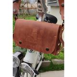 sumerianwallet Deri Bisiklet, Motosiklet Çantası Tarçın (Deri Kartlık Hediye) Tarçın