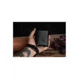 sumerianwallet Minimalist Crazy Deri Cüzdan Siyah (anahtarlık Hediye) Siyah