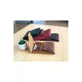 Sumerianwallet Minimalist Dikey Ön Cep Cüzdanı Crazy Deri Cat Sarısı
