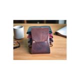 sumerianwallet Minimalist Dikey Ön Cep Cüzdanı Crazy Deri Tarçın (ANAHTARLIK HEDİYE) Tarçın