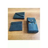 Sumerianwallet Minimalist Siyah Crazy Deri Cüzdan Kartlık Ve Sigara Kılıfı 3 Adet Anahtarlık