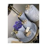 Sümeyra Marble Art Dekoratif Gri Mermer Banyo Seti Takımı Gold Detaylı 7 Li Tasarım Set