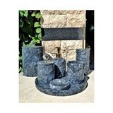 Sümeyra Marble Art Füme Mermer 7 Parça Banyo Seti