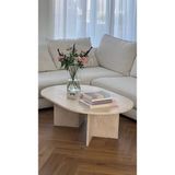 Sümeyra Marble Art Triangle Doğal Traverten Mermer Orta Sehpa 60*120CM