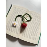 Sumicorn Çilek Amigurumi Örgü Kitap Ayracı,Kitap Aksesuarı,Kitap Severler için Hediye
