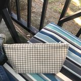 Sumicorn Design Bej Pötikareli Yıkanabilir Fermuarlı Tek Gözlü Bez Kalemlik Kalem Kutusu Cüzdan Makyaj Çantası