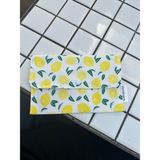 Sumicorn Design Limon Desenli Yıkanabilir Çıtçıtlı Ped Çantası, Mini Cüzdan, Çanta Içi Düzenleyici - Sarı
