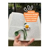 Sumicorn Design Sevimli Amigurumi Örgü Papatya Kitap Ayracı,Kitap Aksesuarı,Kitap Severler için Hediye