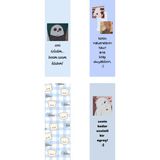 Sumicorn Design Sevimli Mavi Kawaii Kitap Ayracı 4'lü Set