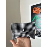 Sumicorn Design Siyah Pötikareli Yıkanabilir Çıtçıt Detaylı Ped Çantası, Mini Cüzdan, Çanta Içi Düzenleyici