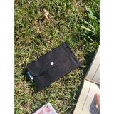 Sumicorn Design Soft Lacivert Keten Yıkanabilir Çıtçıt Detaylı Ped Çantası, Mini Cüzdan, Çanta Içi Düzenleyici - 0 - Siyah