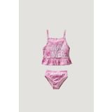 Summer Desenli Pembe Kız Çocuk Bikini