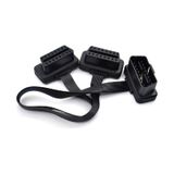 Summer Love 16 Pin Obd 2 Uzatıcı Elm327 Erkekten Çift Dişi Y Ayırıcı Dirsek Obdıı Uzatma Konnektör Kablosu 0,3 M