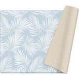 Summer Palm & Sand Çift Taraflı Bebek Oyun Matı - Açık Mavi - Standart