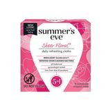 Summer's Eve Sheer Floral Hassas Ciltler Için Temizleme Bezleri 16 Adet
