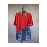 sumoda Kadın Merserize Örme Salaş İnce Baharlık Yazlık Bluz