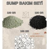 Sump Bakım Seti Zeolit - Aktif Karbon - Seramik Halka Yanında Kese Hediyeli - 100 GR