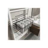 SUMUAS Dekoratif Metal Banyo Peteği Havluluk Ve Düzenleyici Sepet - Askılı Banyo Havlu Rafı Siyah - Banyo Organizer