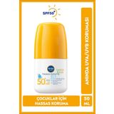 SUN Bebekler İçin Hassas Koruma Güneş Koruyucu Roll-on 50ml, SPF50, UVA UVB Koruması, Suya Dayanıklı