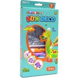 Sun Deco Dino Cam Boyası 6 Renk x 10.5 ml + 6 Pleksi - Renkli