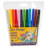 Sun Design 12’li 4988 Keçeli Boya Kalemi