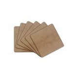 SUN DİZAYN Ahşap Supla 10x10 Cm 3 Mm Ham Mdf Kare Lazer Kesim 20 Adet