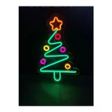 Sun Dizayn Yılbaşı Ağacı Çam Ağacı Neon Led Işıklı Tablo