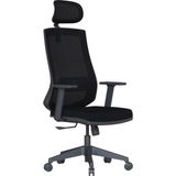 Sun Ergonomik Fileli Ofis Çalışma Koltuğu Siyah, Ayarlanabilir Başlık ve Bel Desteği, Hareket