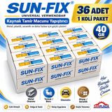 Sun-Fix 40 gr Universal Verwendbar Kaynak Tamir Macunu Yapıştırıcı 36 Adet 1 Koli Paket