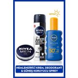Sun Güneş Koruyucu Erkek Kişisel Bakım Seti,spf50 Güneş Kremi 200 Ml,deodorant,nemlendirici