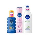 Sun Güneş Koruyucu Kişisel Bakım Seti - SPF50+ Güneş Kremi 200 ml - Deodorant - Vücut Losyonu