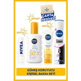 Sun Güneş Koruyucu Sprey 200ml, Q10 Yüz Kremi 50ml, Dudak Bakım Kremi, Deodorant 150ml, Çanta Hediye