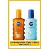 SUN Karoten Özlü Yoğun Bronzlaştırıcı Güneş Yağ Sprey 200ml, Nemlendirici Güneş Sonrası Spreyi 200ml