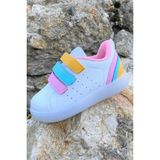 Sun Kız / Erkek Çocuk Işıklı Beyaz Pembe Sneaker Bebe Patik Filet Spor Ayakkabı 220.P21Y.212 - Beyaz - Pembe
