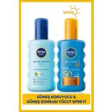 SUN Nemlendirici Güneş Sonrası Spreyi 200ml, Yüksek Koruma ve Bronzluk Güneş Spreyi SPF50 200ml