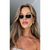 SUN PEARL Fess Metal Çerçeve Klasik Model Unisex Güneş Gözlüğü - Siyah