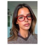 Sun Pearl ROSSO Bordo Cat Eye Formlu Mavi Işık Korumalı Kadın Gözlük Popüler Şeffaf Ekran Gözlüğü
