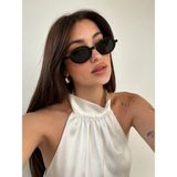 SUN PEARL Santor Tasarım Güneş Gözlüğü Turkuaz Oval Popüler Unisex - Çok Renkli