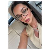 Sun Pearl SONAR Kadın Leopar Desenli Şeffaf Camlı Cat Eye Gözlük Kahverengi Kemik Çerçeve Retro Vintage Tasarım