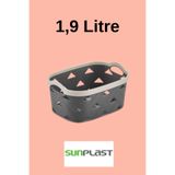 Sun Plastik 1 Adet 1,9 L Sepet Banyo Sepeti Salon Oda Düzenleyici Plastik Sepet
