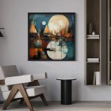 Sun Soyut Traverten Dokulu Tablo