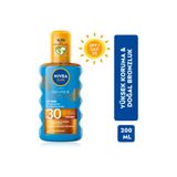 Sun Spf30 Koruma & Bronzluk Güneş Yağı 200 Ml Sprey,Yüksek Güneş Koruyucu Ve Doğal Bronzlaştırıcı