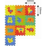 Sun Ta Toys 10 Parça Hayvanlar Eva Puzzle Oyun Matı 1+ Yaş Eğlenceli Tasarım ile Zeka Geliştirici