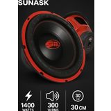 SUNASK Bm Audio 1400 Watt 300 Rms 30 Cm Subwoofer Bass Spl Körük Bass Oto Hoparlör Kabinsiz