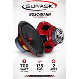 SUNASK BM BOSCHMANN 700 Watt 125 Rms 16 Cm Midrange Hoparlör 2 Adet Amfi Uyumludur Yerli Üretim