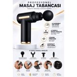 SUNASK Compact 6 Kademeli 4 Başlıklı Masaj Tabancası Darbeli Rahatlatıcı Masaj Aleti Kas Sporcu Egzersiz Aleti
