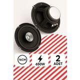 SUNASK Sn-1697 650 Watt 16cm Araba Oto Hoparlör Paket İçeriği 2 Adet