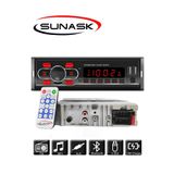 SUNASK Sn-2700 Çift Usb Girişli Bluetooth Oto Teyp Araba Teybi Radyo Sd Aux Teyp Amfi Çıkışlı Kumandalı